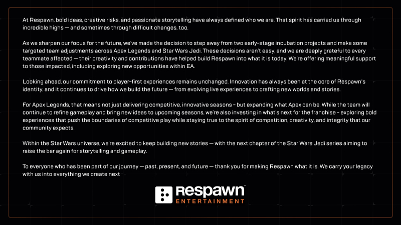  Полный текст обращения Respawn 